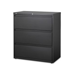 Lorell 88028 3-Drawer Black Lateral Files
