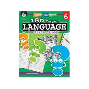 Shell 51171 Practice, Assess, Diagnose: 180 Days of Language for Sixth Grade