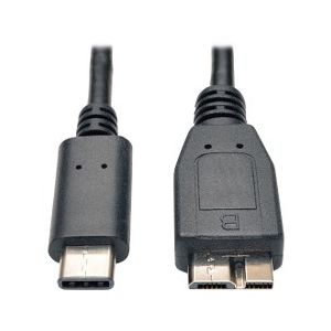 Tripp Lite U426-003-G2 USB 3.1 Gen 2 (10 Gbps) Cable, USB Type-C (USB-C) to USB 3.0 Micro-B (M/M), 3 ft