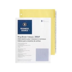 Business Source 20069BX Buff Stock Ring Binder Indexes