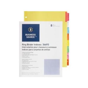 Business Source 36693BX Insertable Tab Ring Binder Indexes
