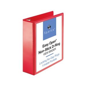 Business Source 26982 Red D-ring Binder
