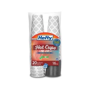Hefty C20016 16 oz. Hot Cups with Lids