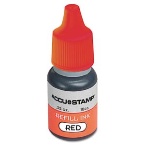 COSCO 090683 ACCU-STAMP Gel Ink Refill, Red, 0.35 oz Bottle