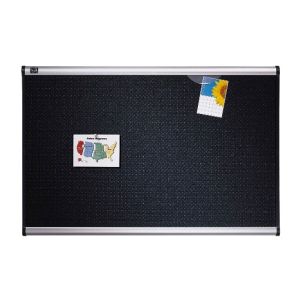 Quartet B347A Prestige® Embossed Foam 6x4 Bulletin Board - Aluminum