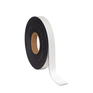 MasterVision FM2018 Dry Erase Magnetic Tape Roll, White, 1" x 50 Ft.