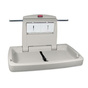 Rubbermaid Commercial 781888 Sturdy Station 2 Baby Changing Table, Platinum