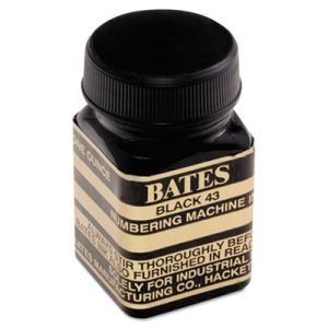 Bates 9800659 Refill Ink for Numbering Machines, 1 oz Bottle, Black