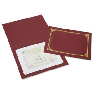 AbilityOne 6272958 7510016272958 SKILCRAFT Gold Foil Document Cover, 12 1/2 x 9 3/4, Burgundy, 6/Pk