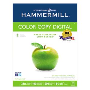 Hammermill 102450 Copy Paper, 100 Brightness, 28lb, 8-1/2 x 11, Photo White, 2500/Carton