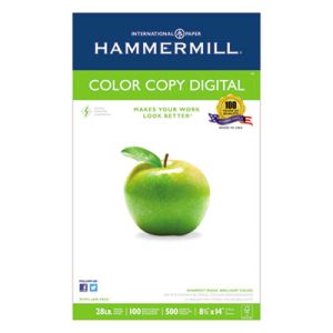 Hammermill 102475 Copy Paper, 100 Brightness, 28lb, 8-1/2 x 14, Photo White, 500/Ream
