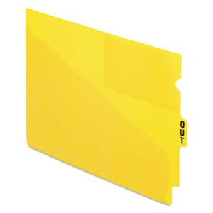 Pendaflex 13544 End Tab Poly Out Guides, Center "OUT" Tab, Letter, Yellow, 50/Box