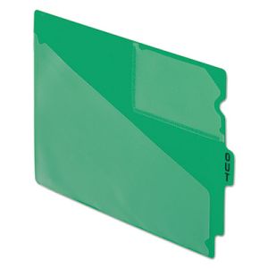 Pendaflex 13543 End Tab Poly Out Guides, Center "OUT" Tab, Letter, Green, 50/Box