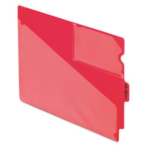 Pendaflex 13541 End Tab Poly Out Guides, Center "OUT" Tab, Letter, Red, 50/Box