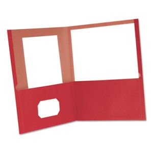 Oxford 78511 Earthwise by Oxford 100% Recycled Paper Twin-Pocket Portfolio, Red