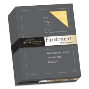 Southworth 994C Parchment Specialty Paper, Gold, 24lb, 8 1/2 x 11, 500 Sheets
