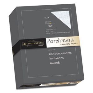 Southworth 964C Parchment Specialty Paper, Blue, 24lb, 8 1/2 x 11, 500 Sheets