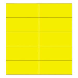 MasterVision FM2403 Dry Erase Magnetic Tape Strips, Yellow, 2" x 7/8", 25/Pack