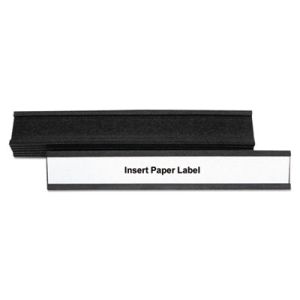 MasterVision FM2632 Magnetic Card Holders, 6"w x 1"h, Black, 10/Pack