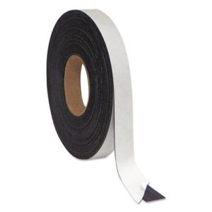 MasterVision FM2021 Magnetic Adhesive Tape Roll, Black, 1" x 50 Ft.