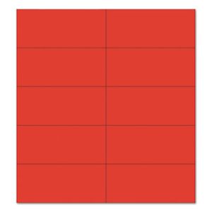 MasterVision FM2404 Dry Erase Magnetic Tape Strips, Red, 2" x 7/8", 25/Pack