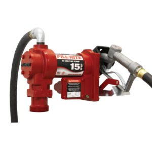 Fill-Rite FR1210G Rotary Vane 115 Volt AC Pumps w/ Hose and Manual Nozzle, 3/4 in, 12 ft Hose