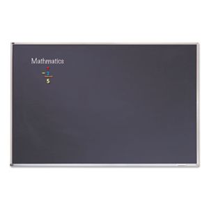 Quartet PCA408B Porcelain Black Chalkboard w/Aluminum Frame, 48 x 96, Silver