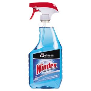 Windex 695237 Glass Cleaner with Ammonia-D, 32oz Capped Bottle with Trigger, 12/Carton