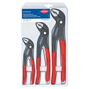 Knipex 002006US1 Cobra 3-Piece Locking Pliers Sets, 7 in; 10 in; 12 in