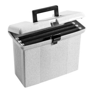Pendaflex 41737 Portafile File Storage Box, Letter, Plastic, 14-7/8 x 6-1/2 x 11-7/8, Granite, 1/EA, 6/CT