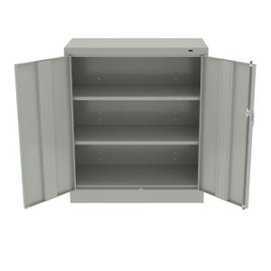 Tennsco 4218 Assembled Standard Counter Height Cabinet, 36"w x 18"d x 42"h, Light Grey, EA