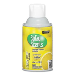 Chase Products 5189 SPRAYScents Metered Air Freshener Refill, Lemon, 7oz, Aerosol, 12/Carton