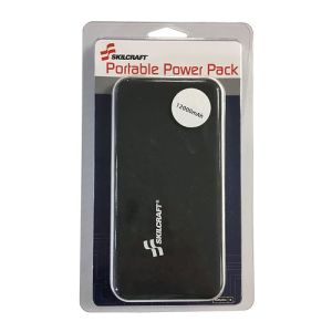AbilityOne 6728907 6140016728907 Portable Power Pack, 12000mAh, Black, EA