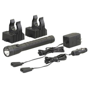 Streamlight 76442 PolyStinger LED Haz-Lo Rechargeable Flashlights, 4 Cell, AC/DC Charger, BK