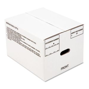 AbilityOne 1178249 8115001178249 Fiberboard Storage Box, 12 x 14-3/4" x 9-1/2", White, 25/Bundle