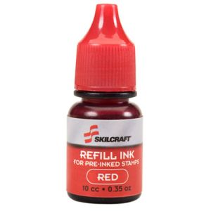 AbilityOne 2073960 7510012073960 AccuStamp Refill Ink, .35 oz Bottle, Red