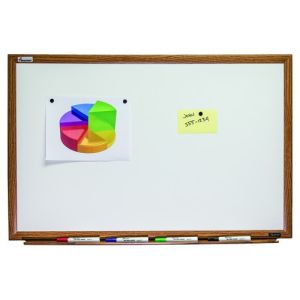 AbilityOne 3347081 7110013347081 Magnetic Dry Erase White Board, 60" x 36", Oak Finish, EA
