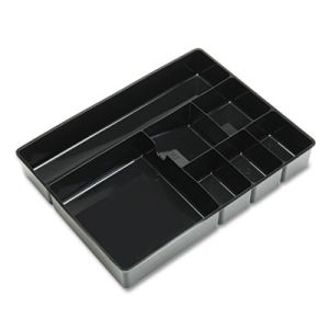 Officemate 7-Compartment Deep Desk Drawer Tray, Black