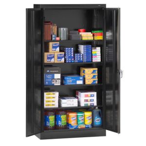 Tennsco 7218 Assembled Standard Storage Cabinet, 36"w x 18"d x 72"h, Black, EA