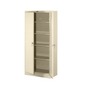 Tennsco 7824 Assembled Deluxe Storage Cabinet, 36"w x 24"d x 78"h, Champagne/Putty, EA
