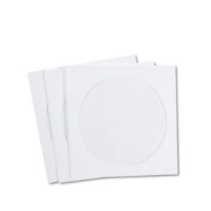 Quality Park R7050 CD/DVD Sleeves, Moisture-Resistant TYVEK Material, 100/Box