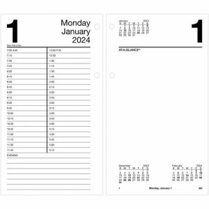 AT-A-GLANCE E41750 Photographic Desk Calendar Refill, 3 1/2 x 6, 2024