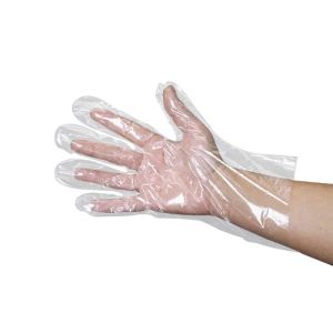 AbilityOne 3928448 8415013928448 Disposable Gloves, Medium, Polyethylene, Clear, 100 per BX