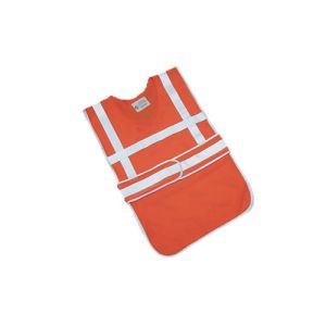 AbilityOne 5984865 8415015984865 High Visibility Safety Vest w/ Silver Reflective Stripes, ANSI Class 2, Fluorescent Orange Mesh, EA