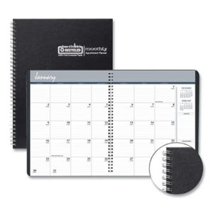 House of Doolittle 26292 One-Year Monthly Hardcover Planner, 8 1/2 x 11, Black, 2024-2025