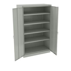 Tennsco J1878SU Assembled Jumbo Storage Cabinet, 48"w x 18"d x 78"h, Light Grey, EA