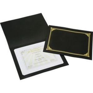 AbilityOne 5195770 7510015195770 SKILCRAFT Gold Foil Document Cover, 12 1/2 x 9 3/4, Black, 5/Pack
