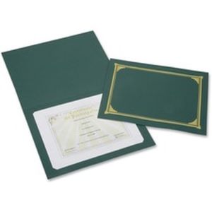 AbilityOne 6272961 7510016272961 SKILCRAFT Gold Foil Document Cover, 12 1/2 x 9 3/4, Green, 6/Pack