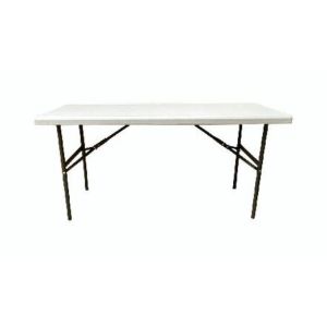 AbilityOne 7110017110897 Rectangular Folding Table - 300 lb Weight Capacity - 60" W x 29" H x 24" D - Platinum Gray, EA