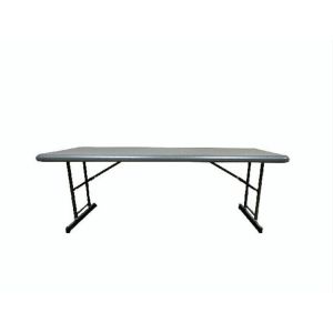 AbilityOne 7110017110903 Personal Adjustable Height Folding Table - 72" W x 30" D x 25-35" H - 600 lb weight capacity - Charcoal Gray, EA